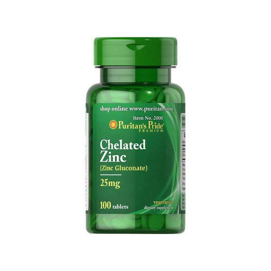 

Цинк Puritan's Pride Chelated Zinc 25 mg 100 tabs