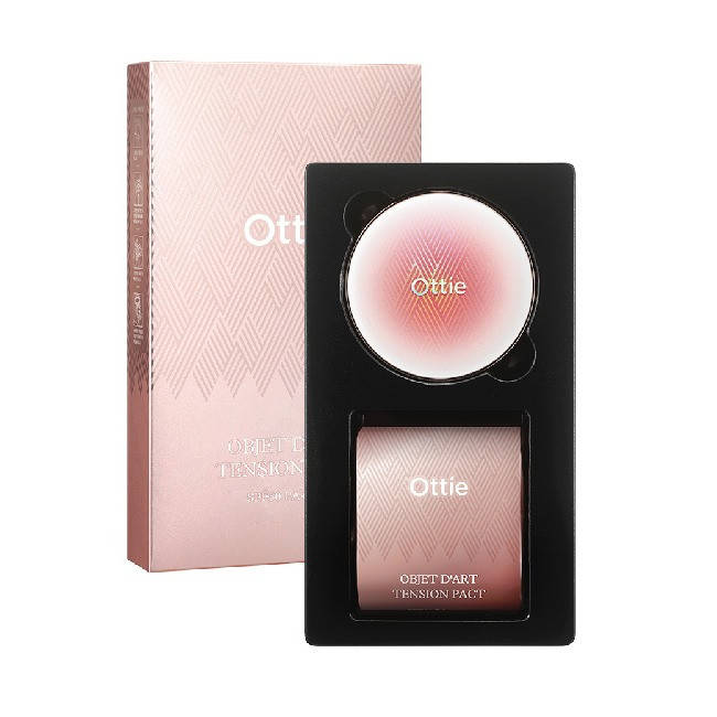

Кушон увлажняющий с запаской Ottie Objet D'art Tension Pact + Refill Set SPF50 PA++++ 15g