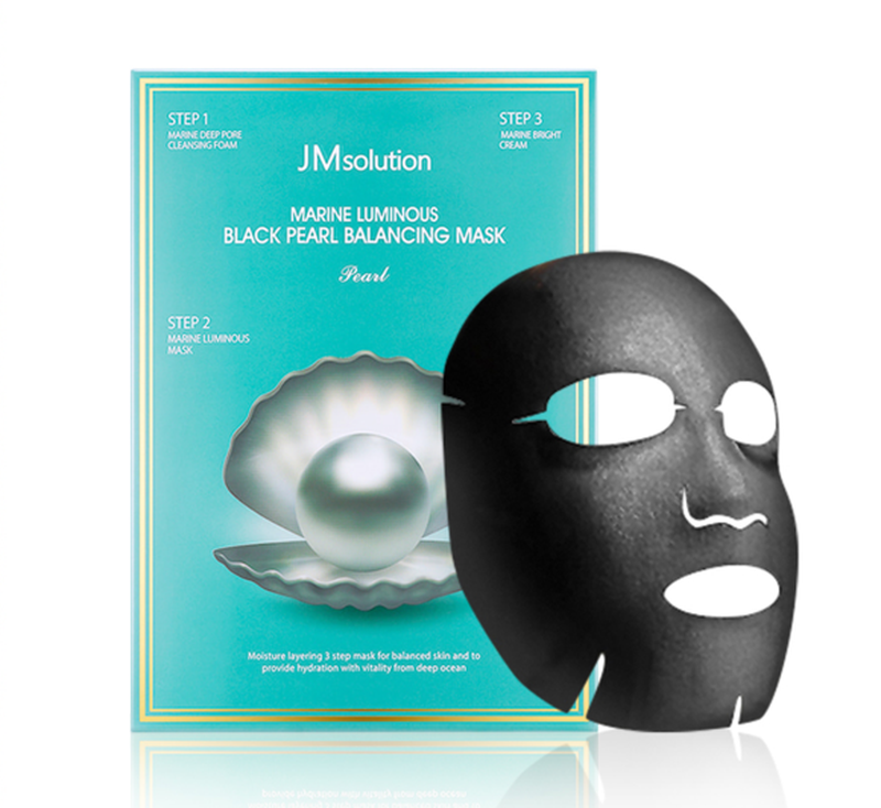 

Трёхшаговый набор для сияния кожи с жемчугом JMsolution Marine Luminous Black Pearl Balancing Mask