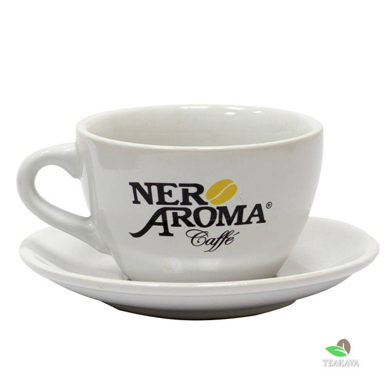 

Чашка с блюдцем Капучино Nero Aroma, 350 мл, Белый