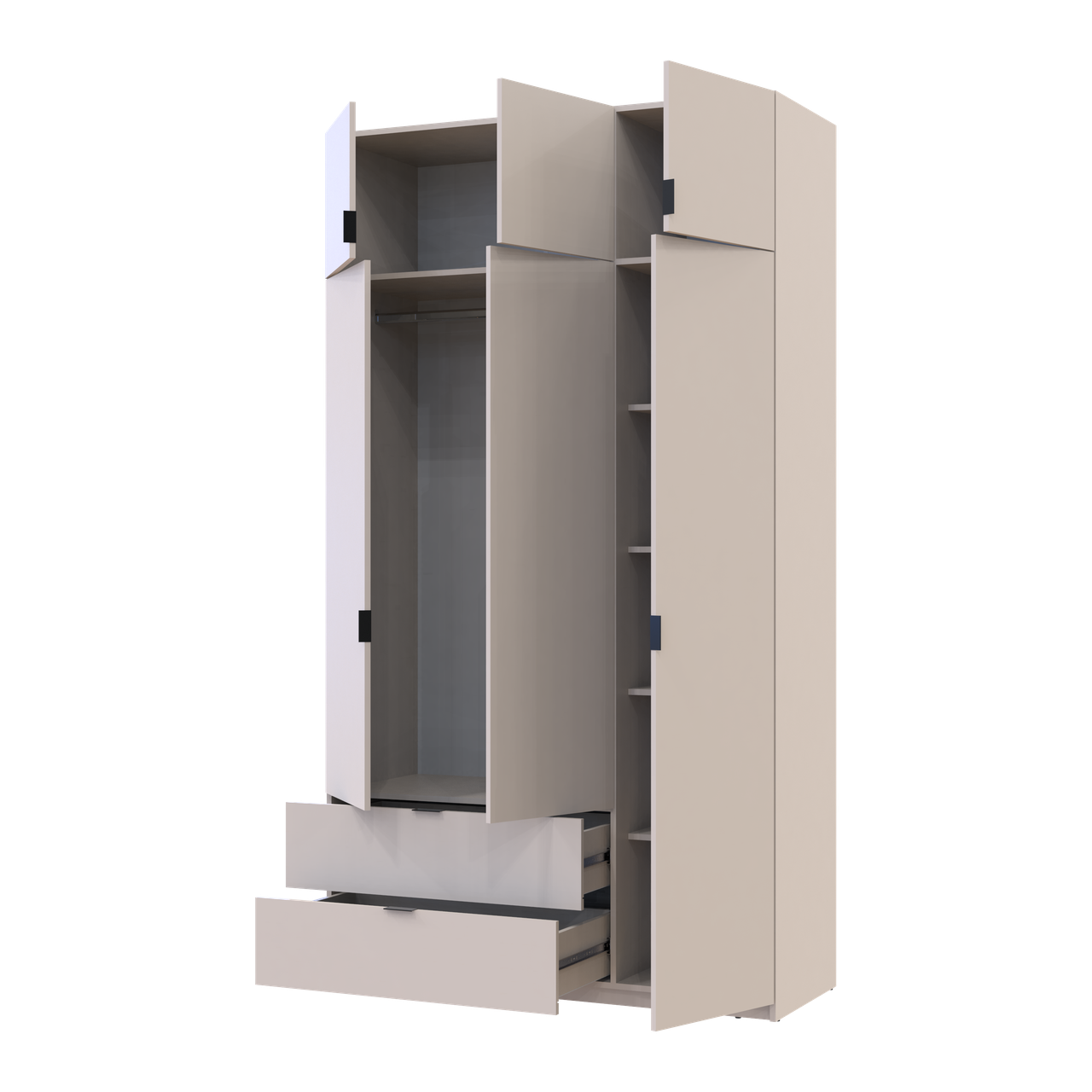 Розпашна Шафа для одягу Doros Лукас Кашемір 3ДСП 135х50х240 (80737802) 6