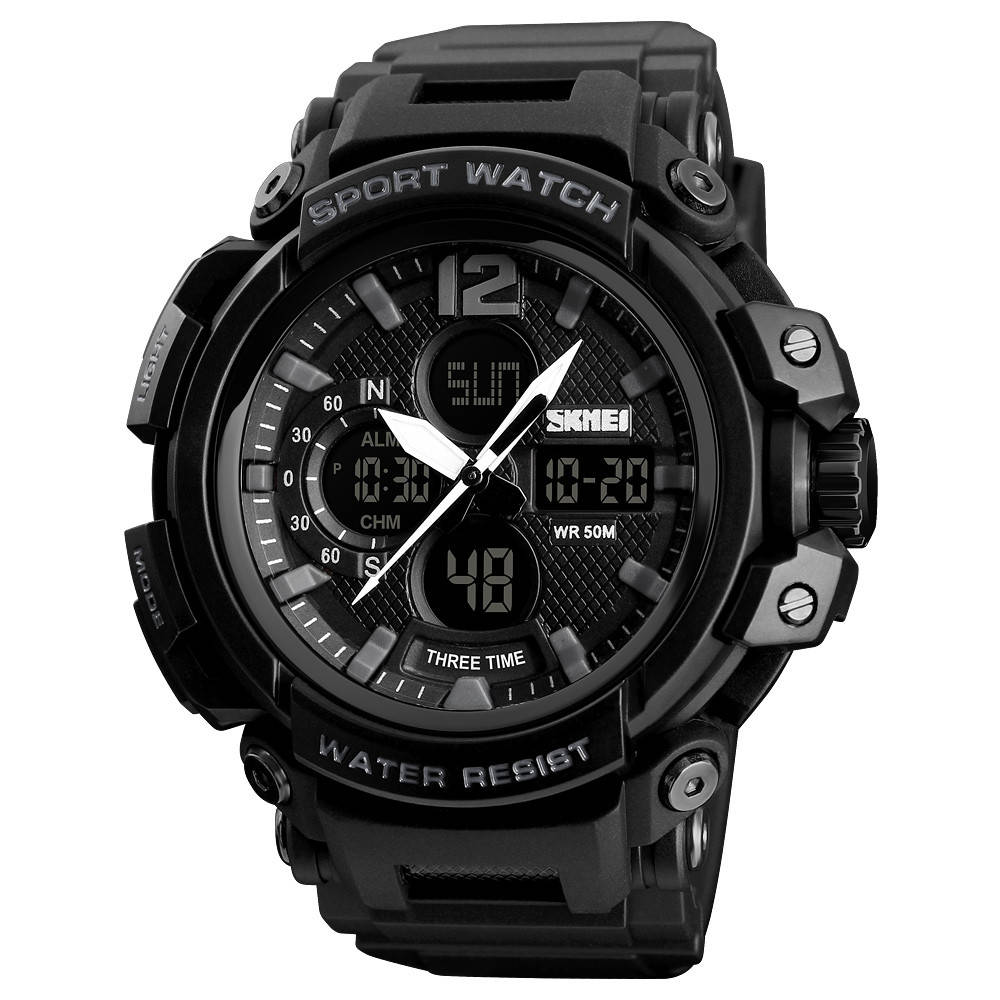 

Skmei 1343 halk черные спортивные мужские часы