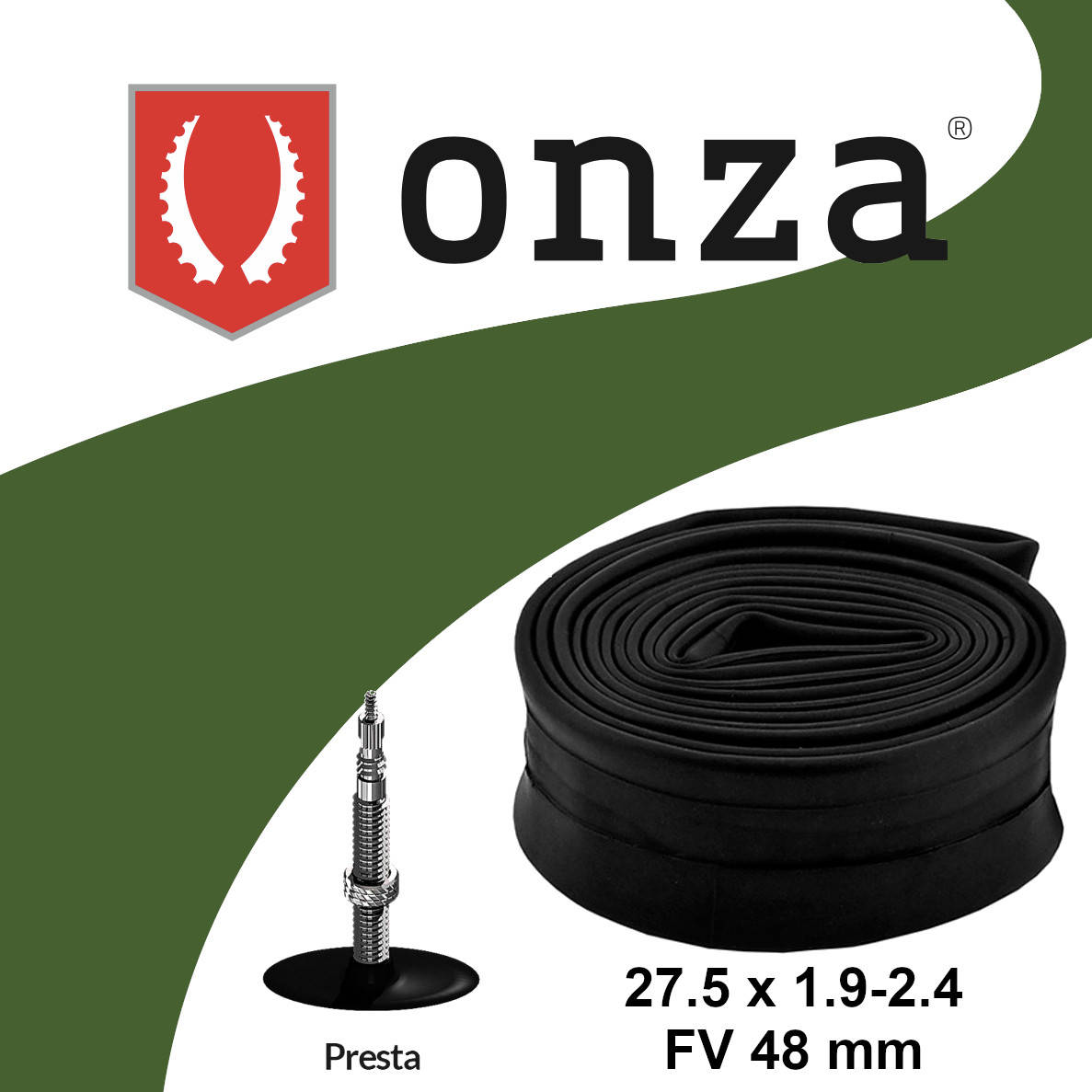 

Камера 27.5" х 1.90/2.40 (50/60-584) ONZA FV Presta 48 мм
