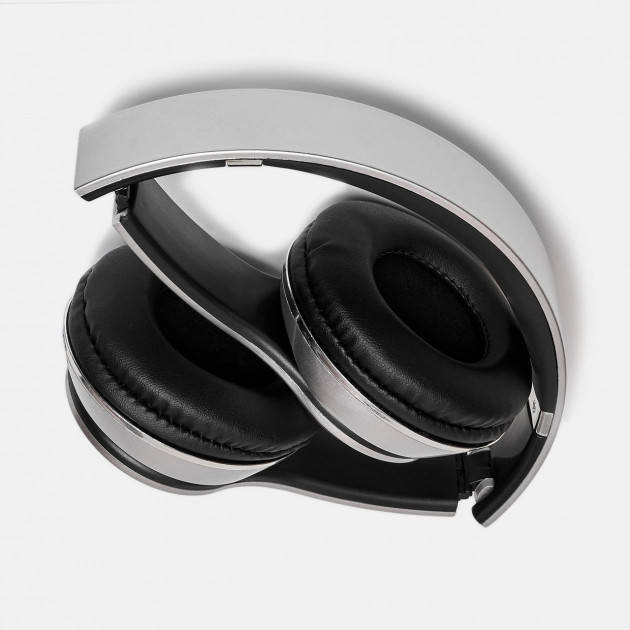 

Наушники беспроводные с MP3 плеером и радио Bluetooth S460 серебро! наилучший