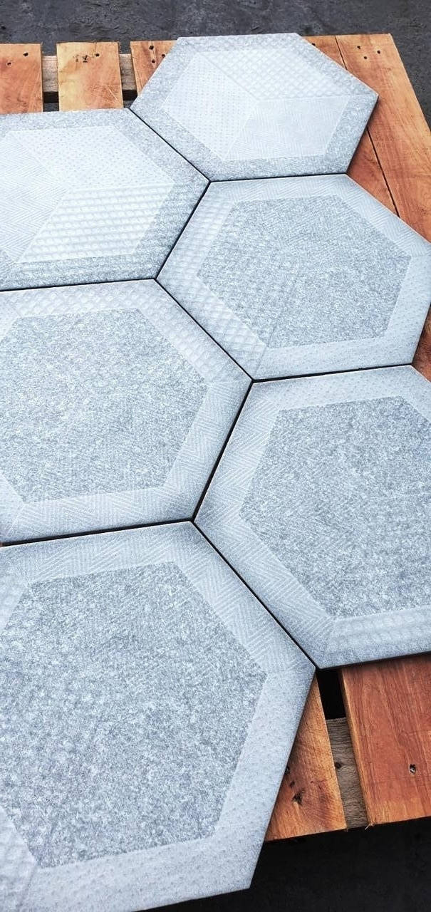 

Плитка керамогранитная пол / стена Hexagon Naveda Mix 400х346мм, Серый