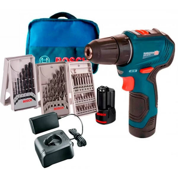 

Шуруповерт аккумуляторный Bosch GSR 12V-30 (12 В, 2х2 А*ч, 30 Н*м) (06019G9001)