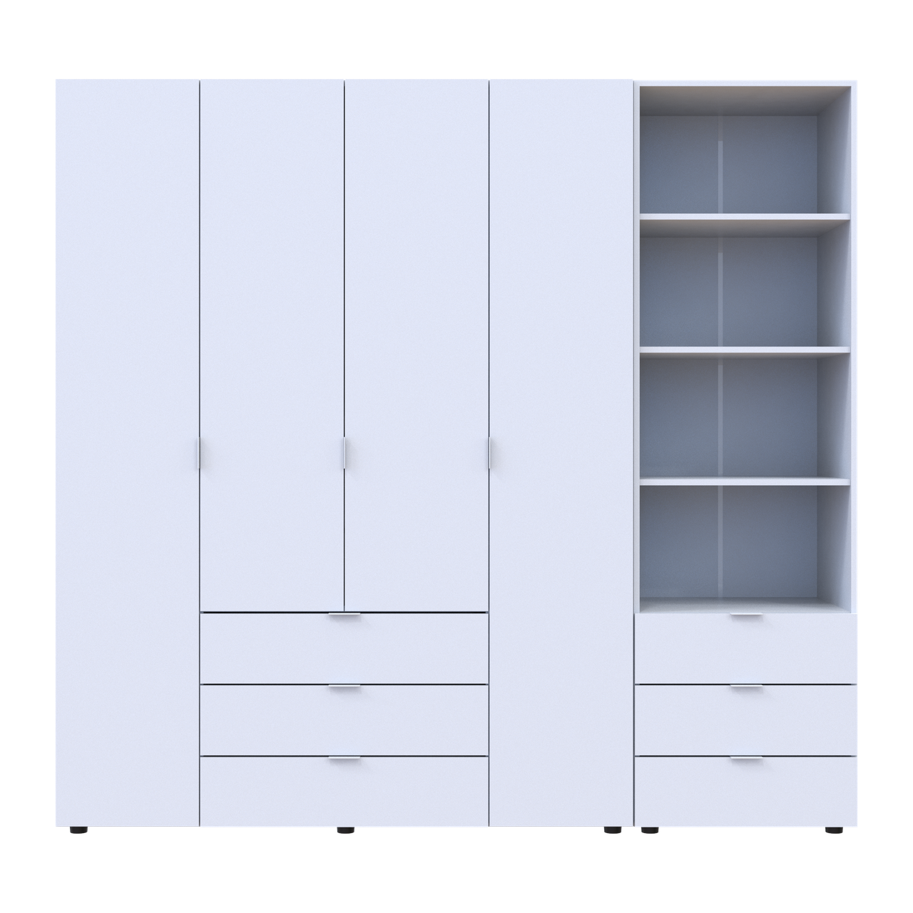 Шафа для одягу Doros Гелар Білий 4ДСП з пеналом 215х49.5х203.4 (42005164) 4