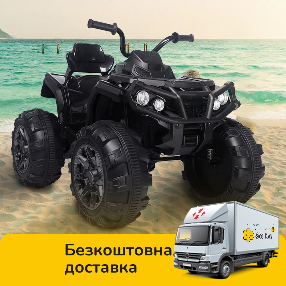 

Детский квадроцикл (2 мотора по 45W, МР3) Baby Tilly T-733 EVA BLACK Черный | Детский электромобиль Тилли
