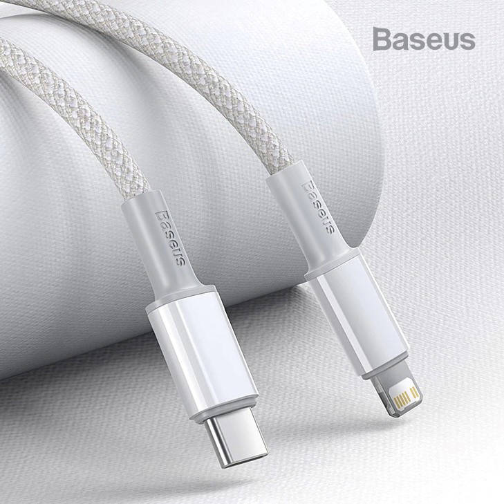 

Кабель для быстрой зарядки Type-C на Lightning PD 20W BASEUS High Density Braided 2м (белый)
