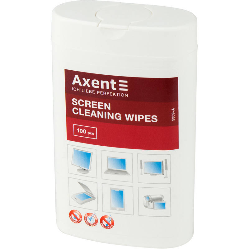 

Салфетки для очистки экранов, 100шт. AXENT 5309-A