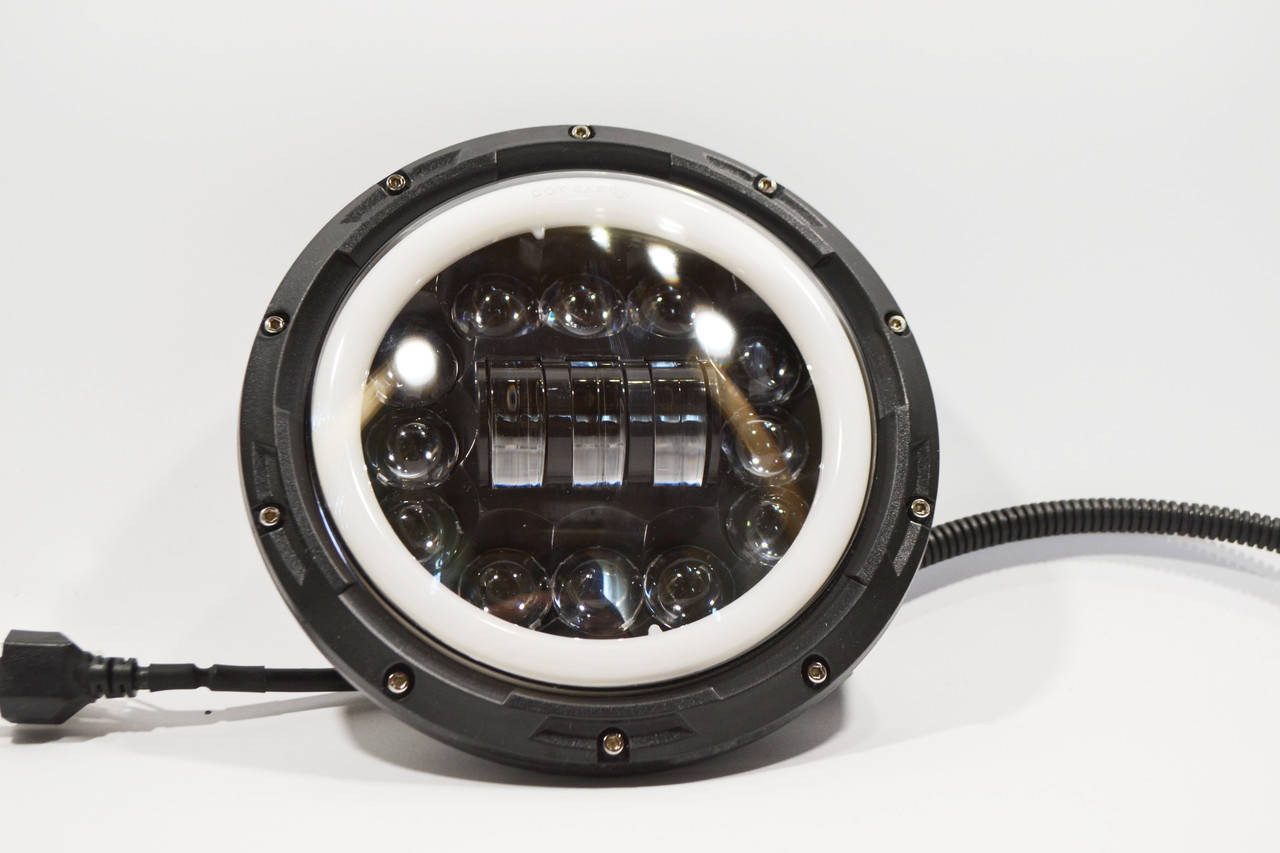 

Cветодиодная LED фара 75Вт Нива, УАЗ 469, ВАЗ 2101, 2121, FJ Cruiser, мотоцикл, мото 7 дюйм, Белый