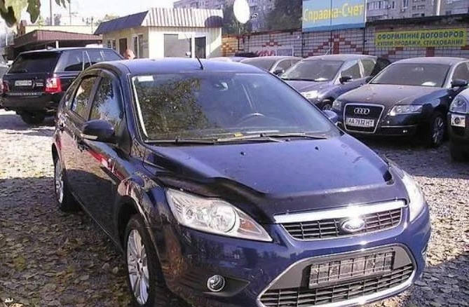 

Дефлектор на капот (мухобойка) Ford Focus II+ 2008-2010/ длинный