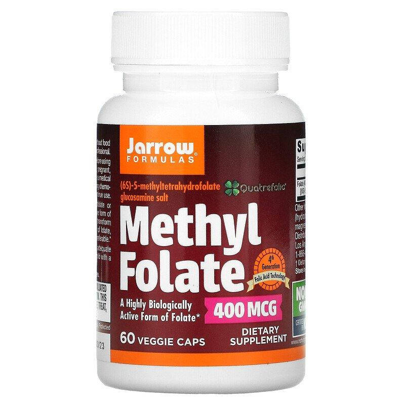 

Jarrow Formulas, Метилфолат, 400 мкг, 60 растительных капсул