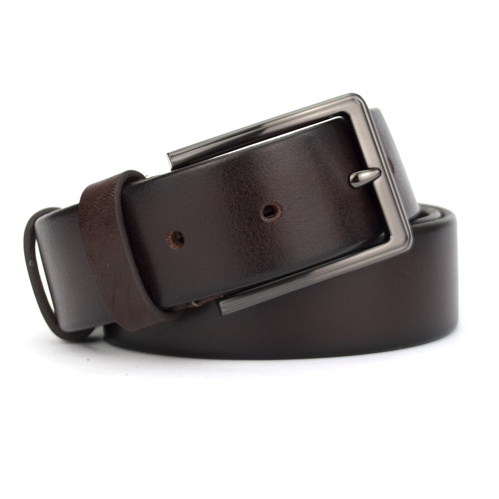 

Ремень мужской кожаный темно-коричневый JK-3522 D.Brown (120 см)