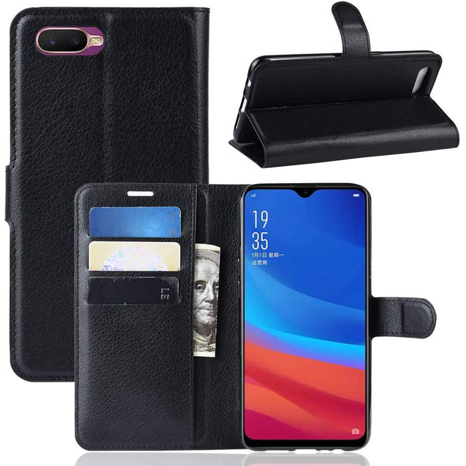 

Чехол-книжка Litchie Wallet для Oppo A5s / AX5s Black, Черный