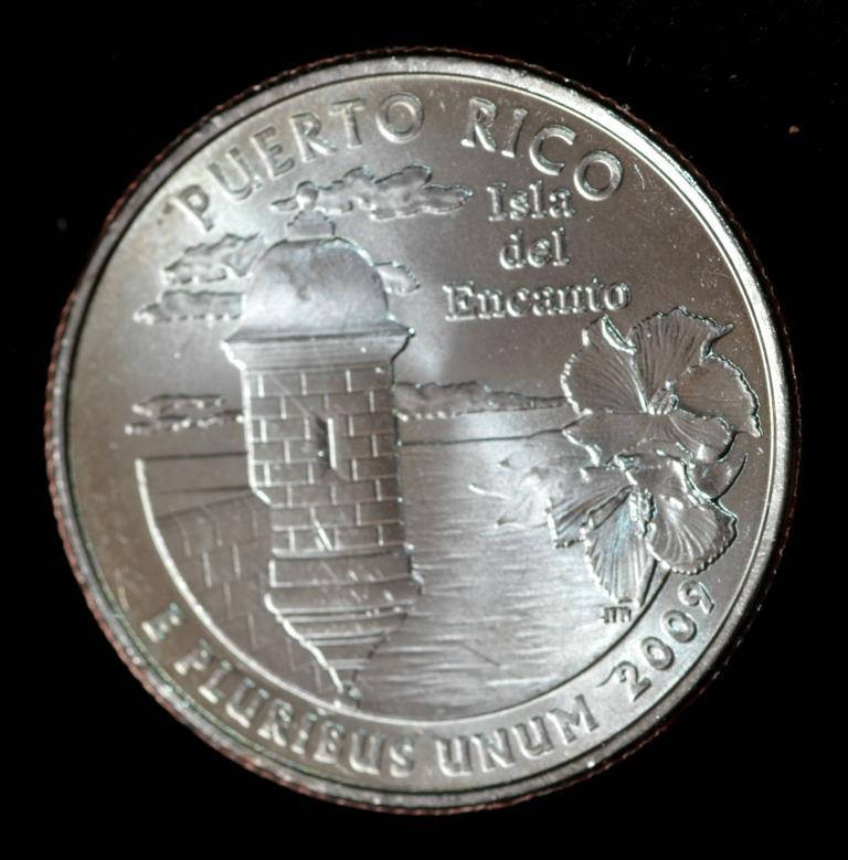

Монета США 25 центов 2009 г. Пуэрто - Рико