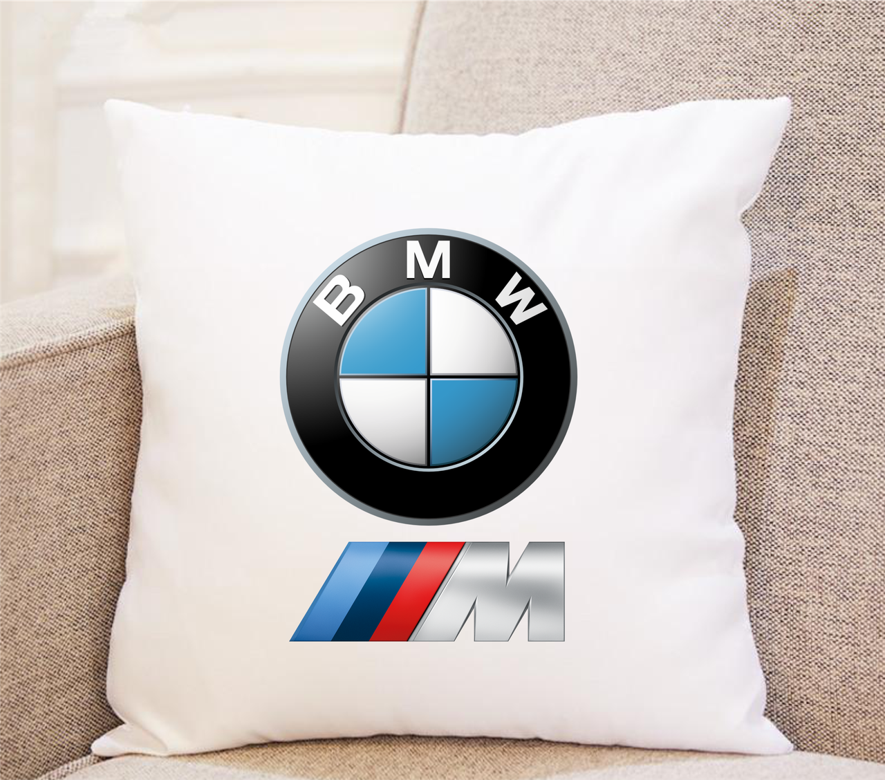 

Подушка в машину. Подушка BMW. Практичный подарок водителю.