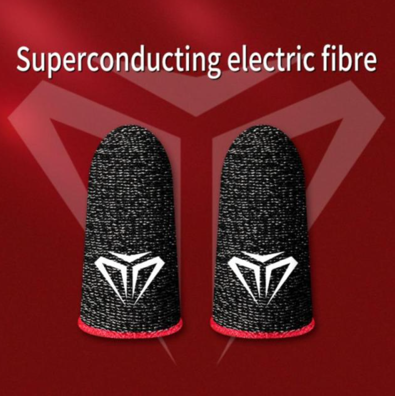 

1 пара напальчники сенсорным слоем шелка WRSP FEELERS Seuno для телефона Pubg mobile красный