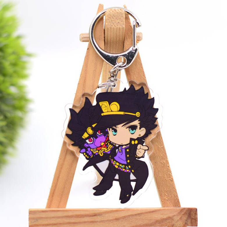 

"Джотаро Куджо (Невероятное приключение ДжоДжо)" брелок акриловый двухсторонний с уф-печатью, Разные цвета