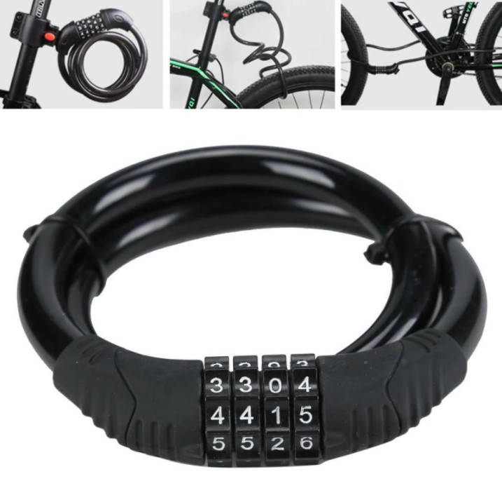 

Велосипедный замок кодовый Lock Black