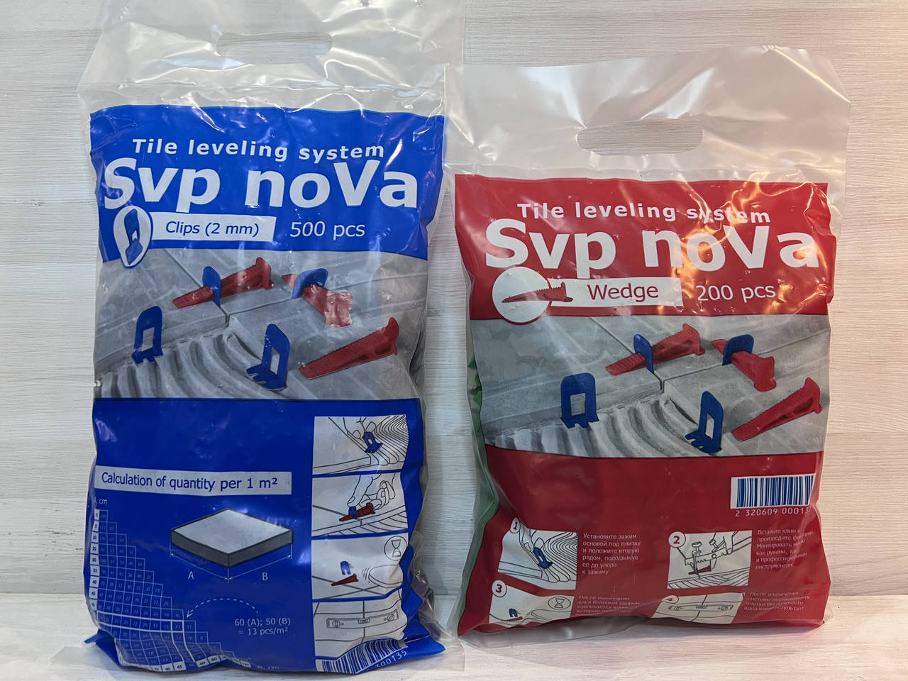 

Комплект свп "SVP-noVa" 500 зажимов 1 мм + 200 клиньев