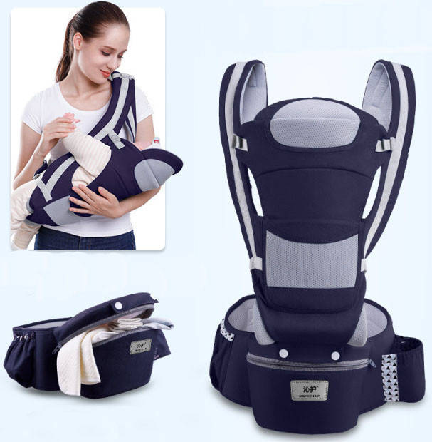 

Хипсит, Эрго-рюкзак, кенгуру переноска Baby Carrier 6 в 1 Синий (n-889)