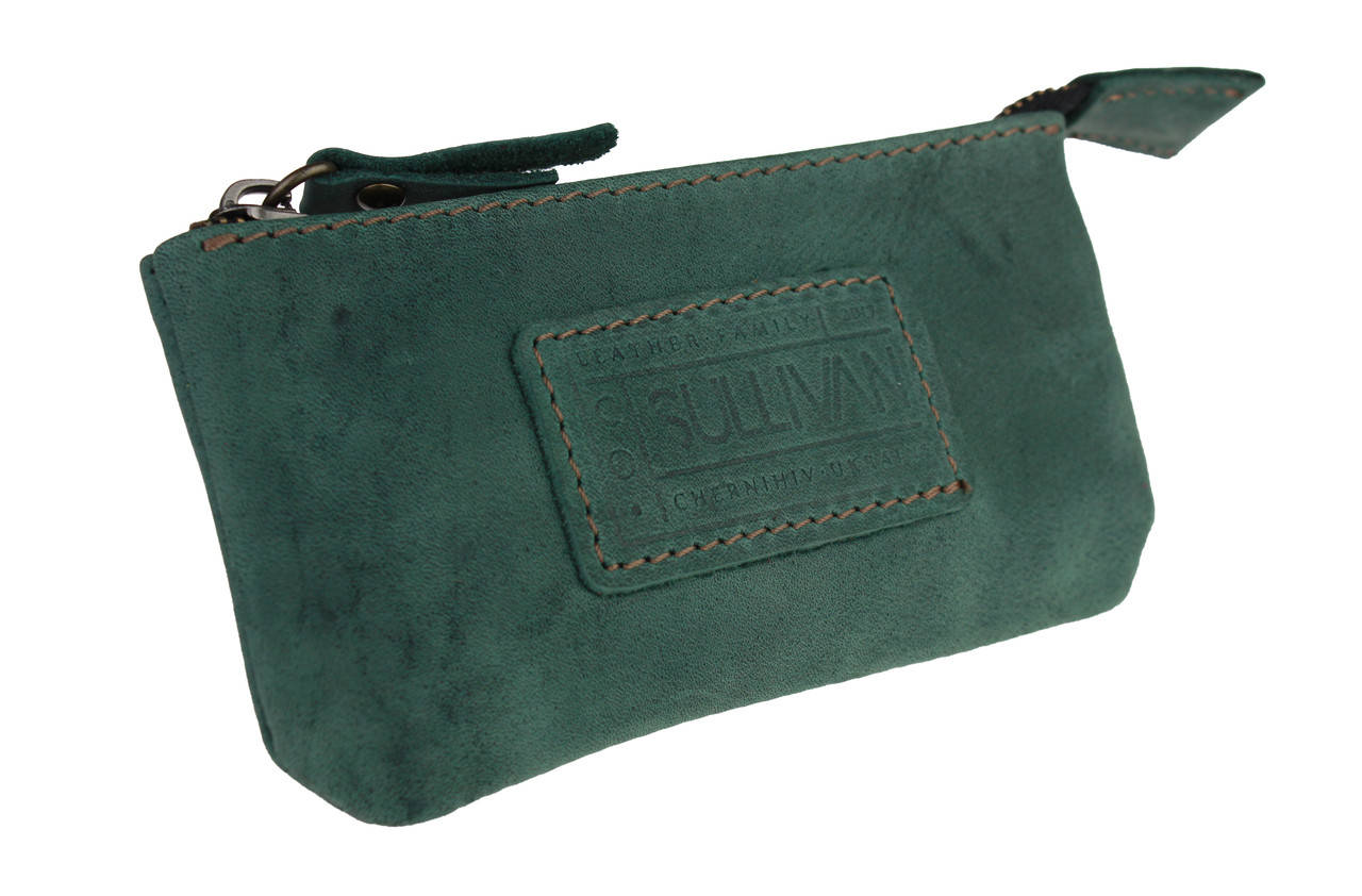 

Ключница кожаная сумочка для ключей SULLIVAN k7(5.5) зеленая, Зелёный