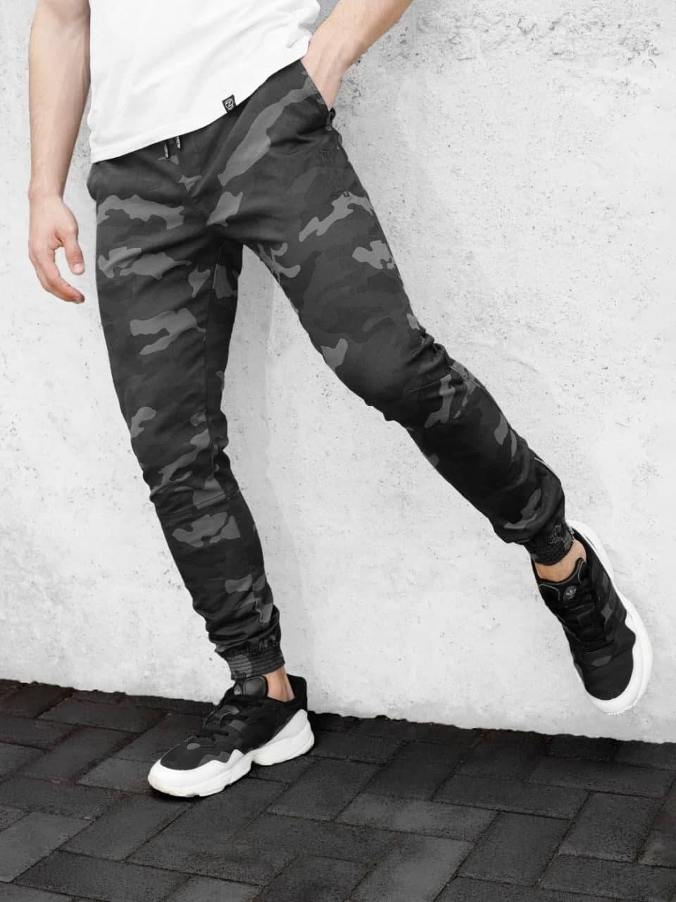 

Штани Джогери чоловічі BEZET zipp camo grey M