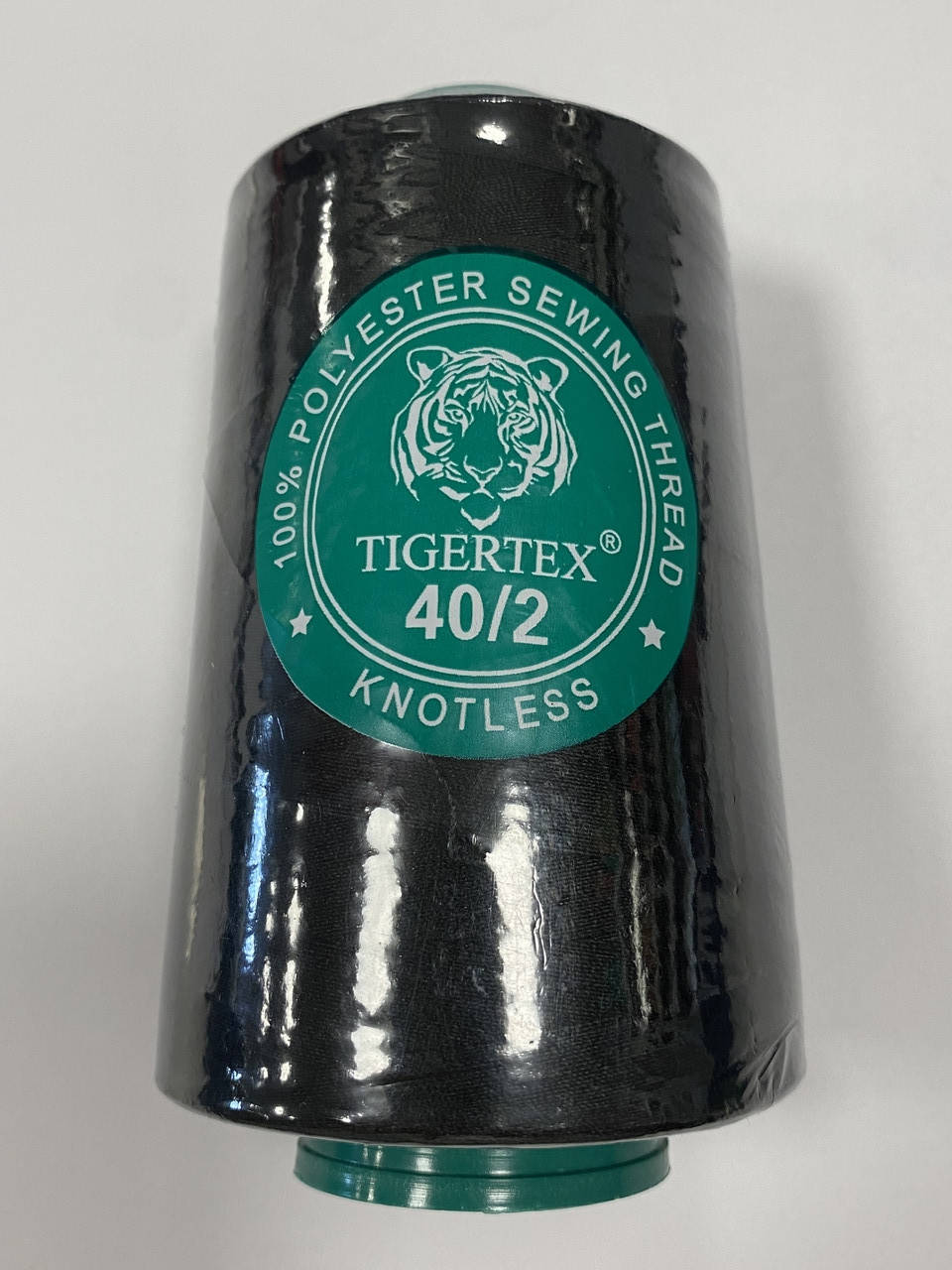 

Нитки для шиття 40/2 Tigertex, 4000 ярдів, чорний, Черный