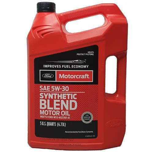 

Масло MOTORCRAFT SAE 5W-30 Synthetic Blend Motor Oil, 5qt XO5W30-5Q3SP