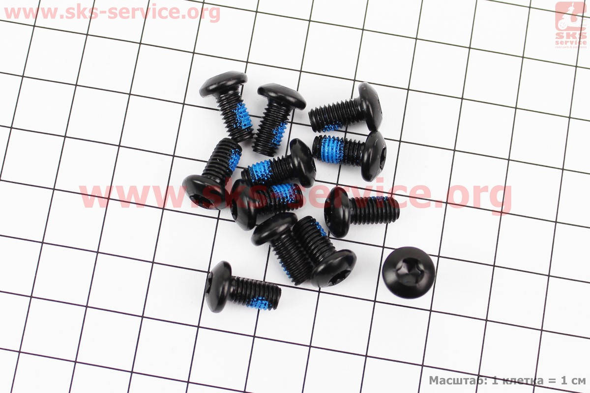 

Болт тормозного диска M5x10мм, под ключ Т25, 12шт. к-кт, черный