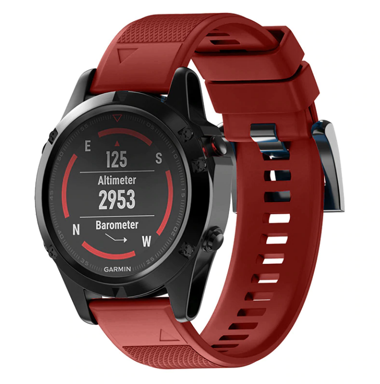 

Силиконовый ремешок Primo для часов Garmin Fenix 3 / 3HR / Fenix 5X / 6X - Red