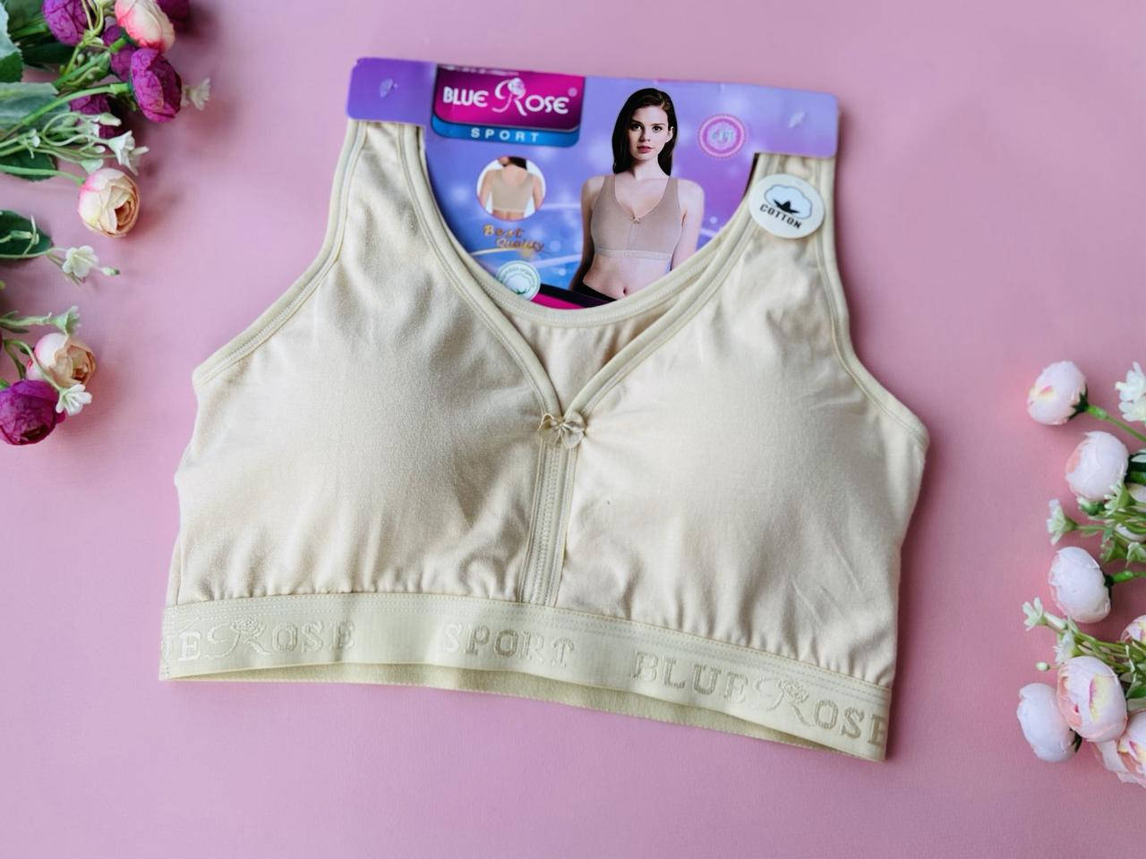 

70-75-80-В/С Бежевый спортивный хлопковый бесшовный топ