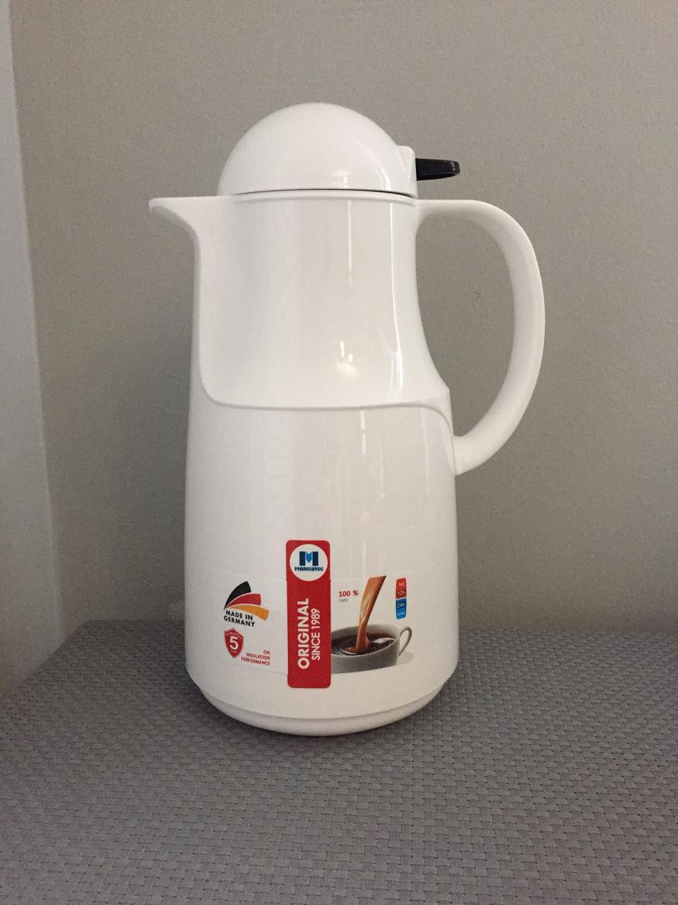 

Термос кувшин Made in Germany для чая и кофе 1л, Белый