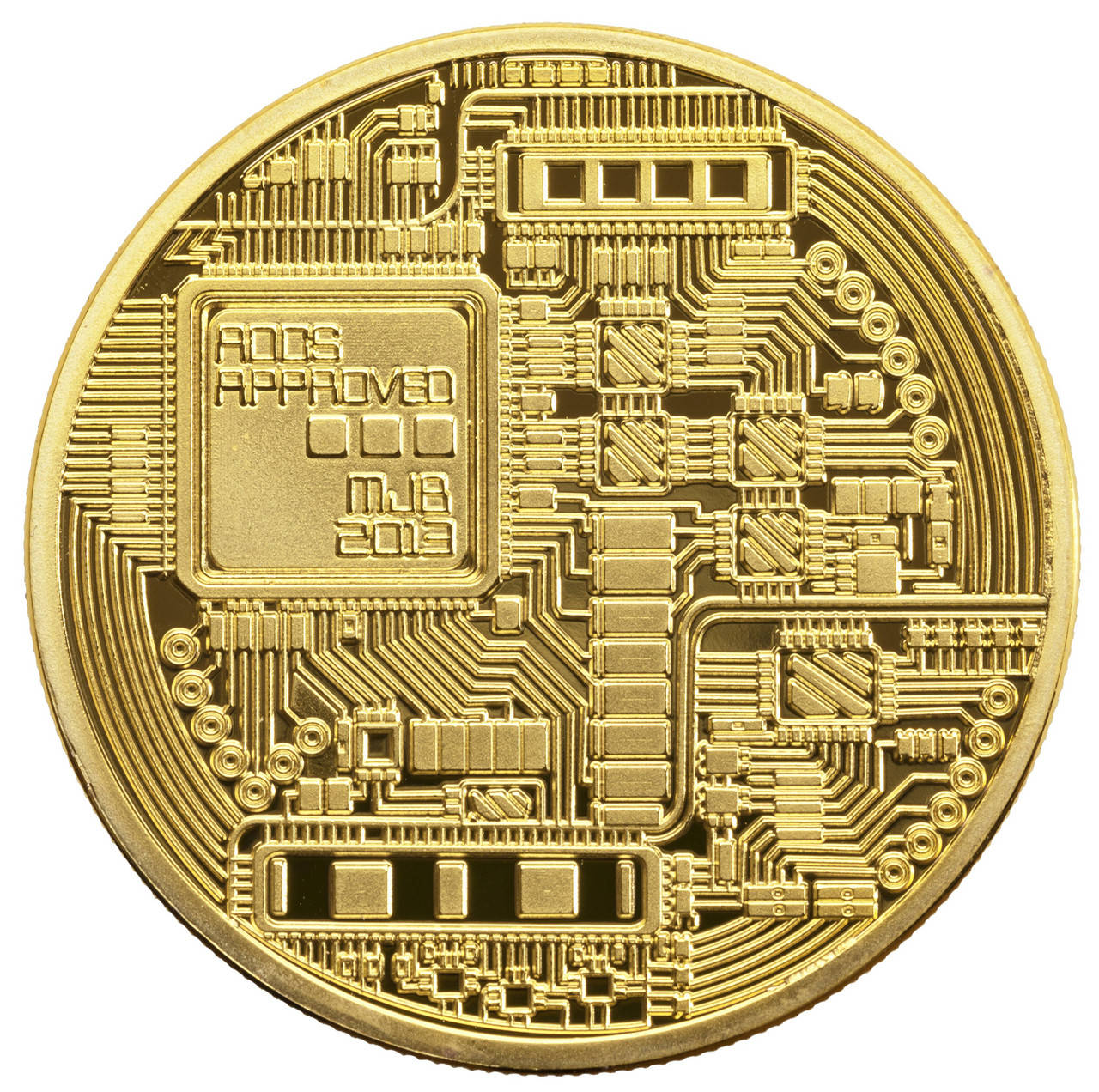 

Сувенирная монета Биткоин (Bitcoin) - Золото: