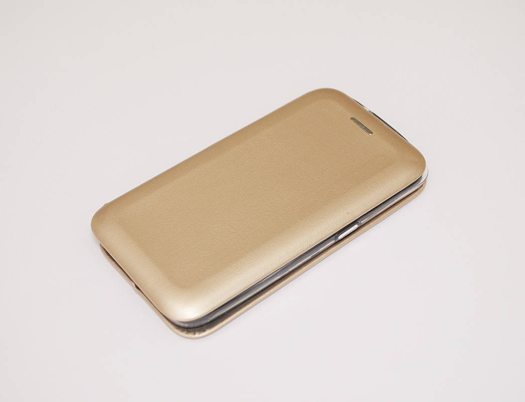 

Чехол книжка Level для Samsung Galaxy J1 2016 J120 Экокожа Золотой, Золотистый