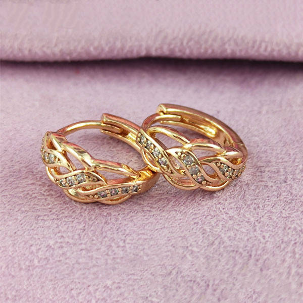 

Серьги кольца Xuping маленькие медицинское золото позолота 18К А/В 1-1523