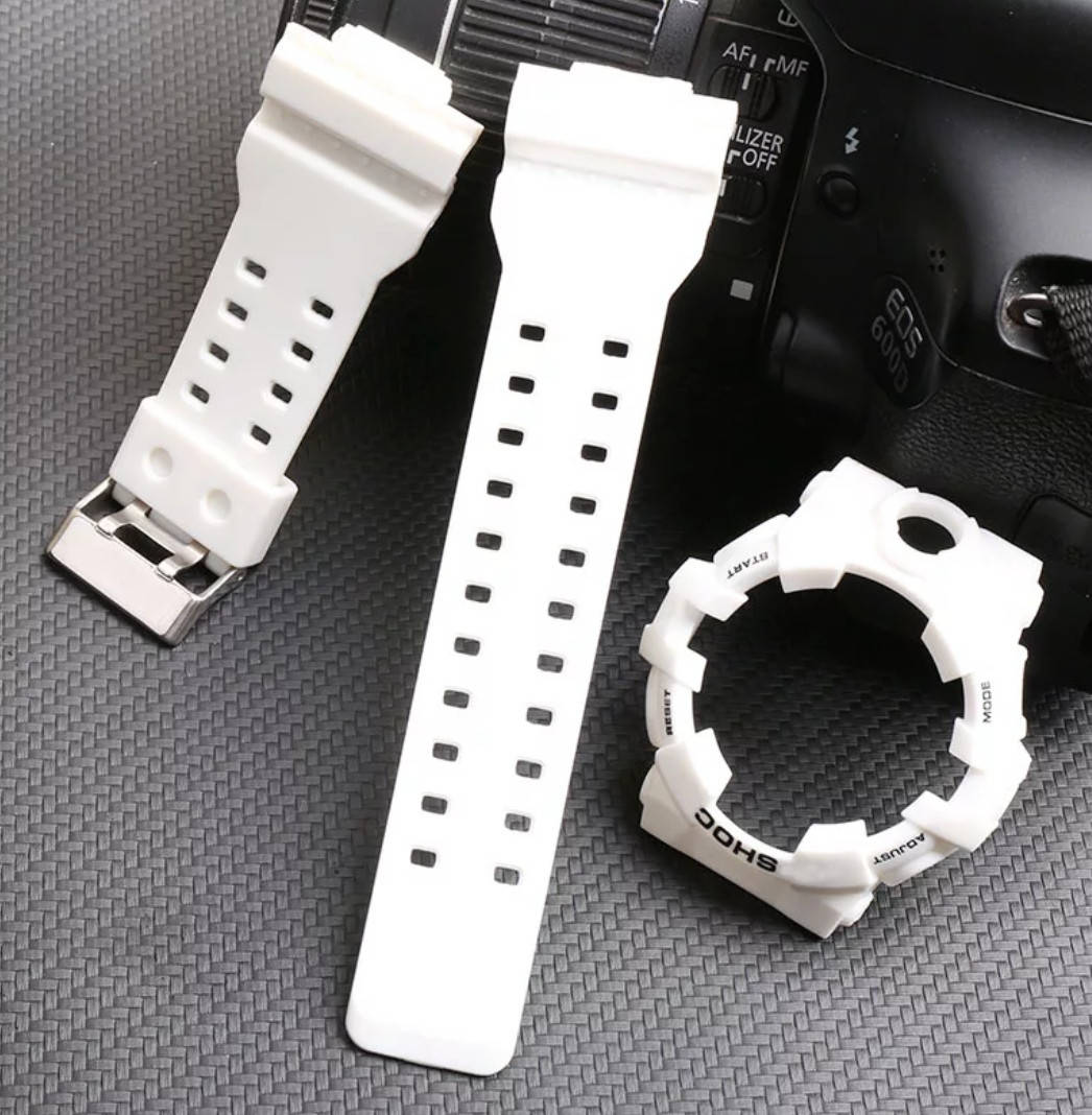 

Ремешок, безель (рант) для часов Casio G-SHOCK GA-700 / 710 / 735/ Черный Белый