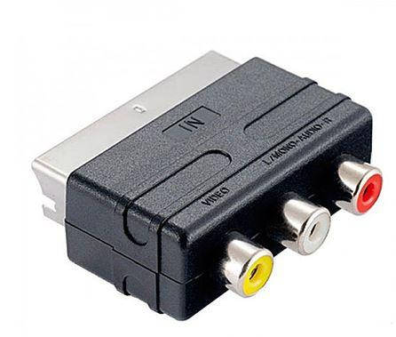 

Переходник SCART IN штекер - 3xRCA скарт - вход