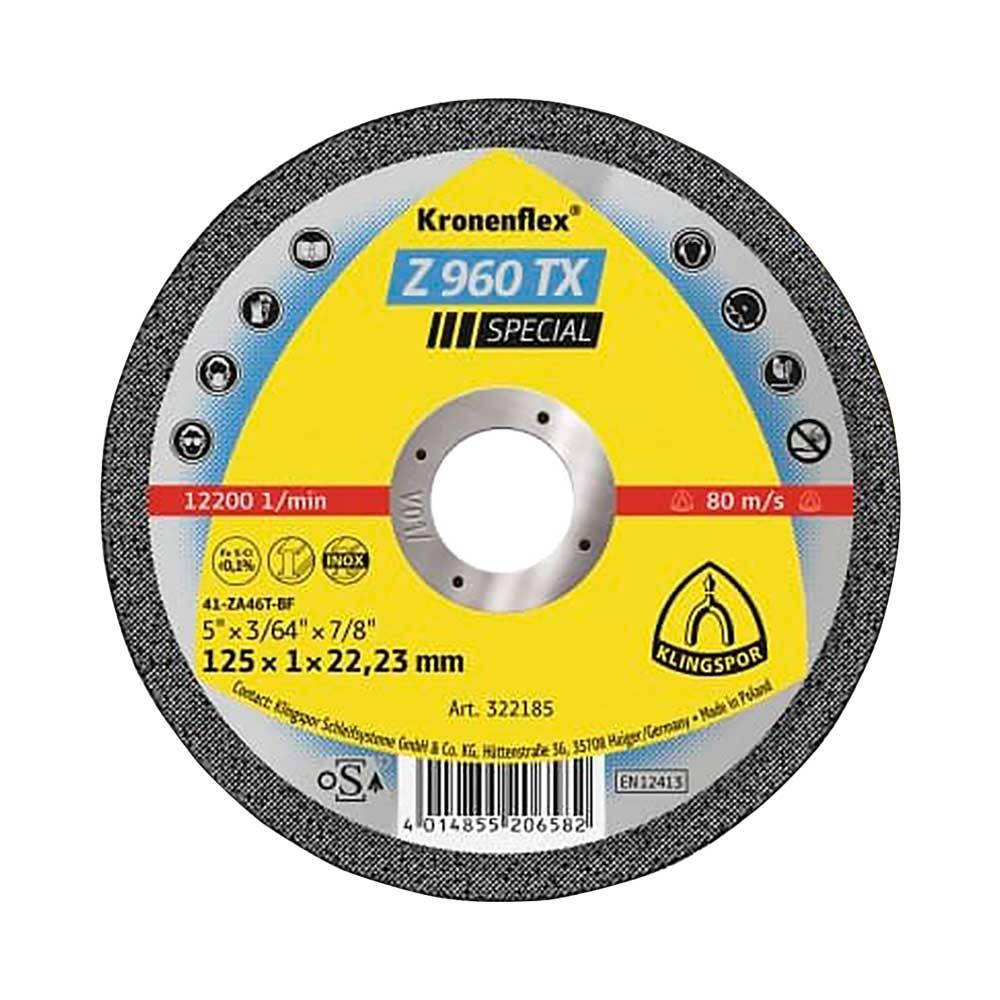 

Круг отрезной Klingspor Kronenflex Z 960 TX 322185 125*1*22,23 мм