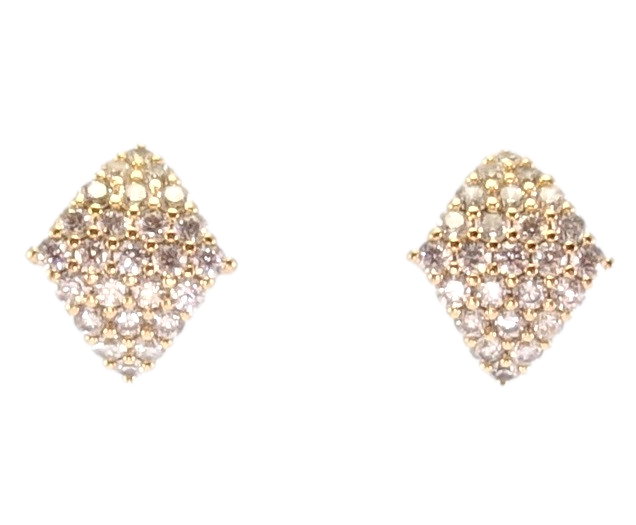 

Серьги Xuping Позолота 18K гвоздики (пусеты) "Ромбы инкрустация цирконием"