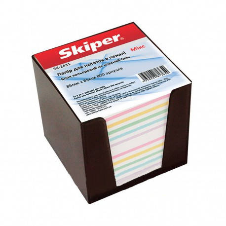 

Бумага для заметок Skiper цветная НЕ склеенная в боксе 85 х 85 х 85 мм 800 л SK-2431