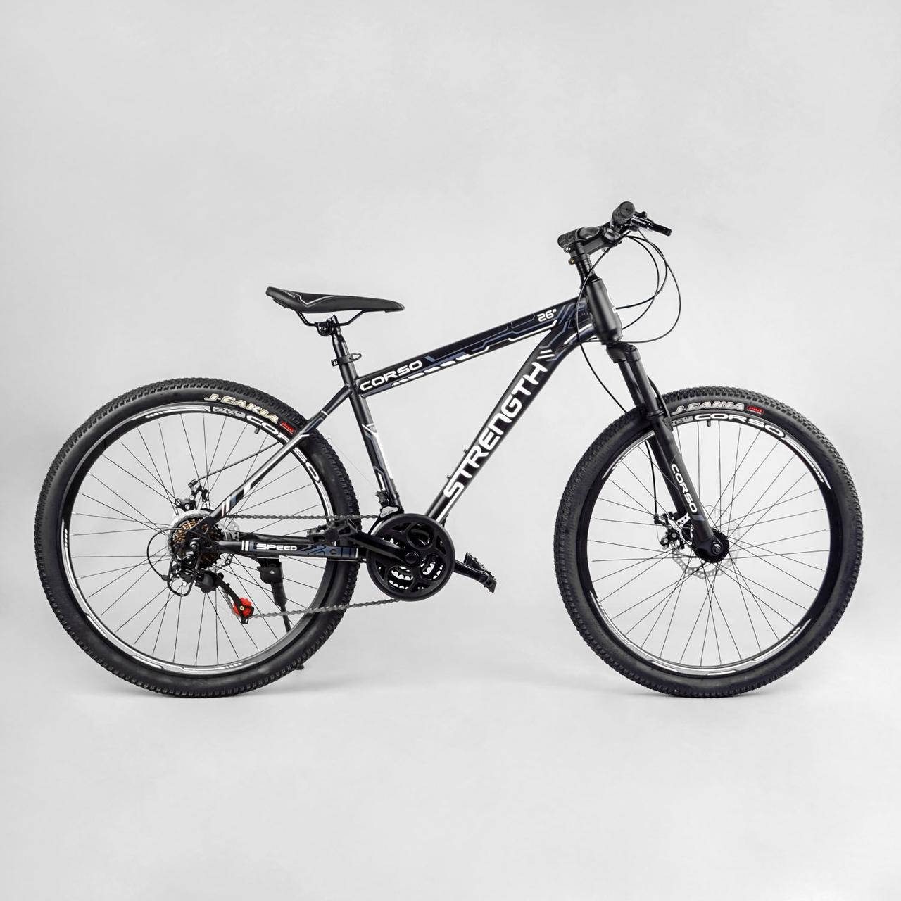 

Велосипед Спортивный Corso «Strength» 26" дюймов TK-26289 черный 114122