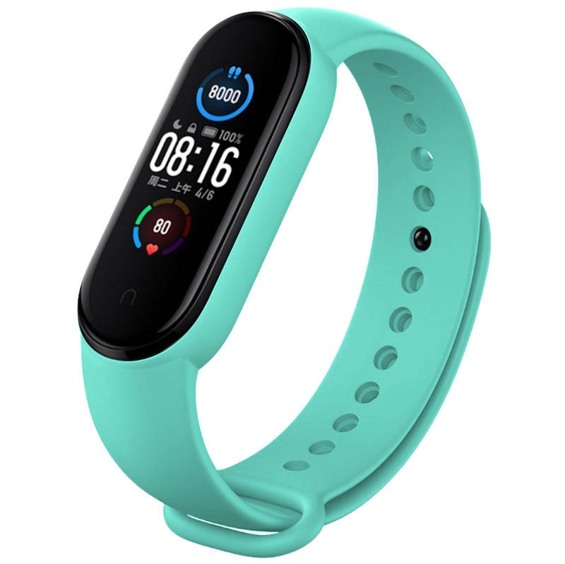

Mi band 5 6 ремешок ми бенд 6 5 силиконовый Бирюзовый