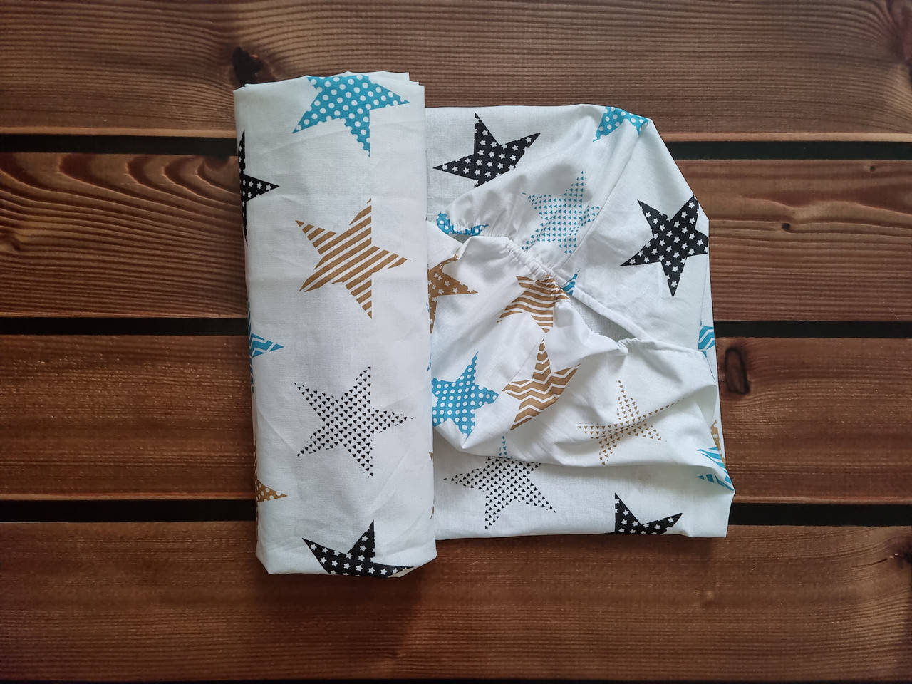 

Простынь на резинке в детскую кроватку 120×60