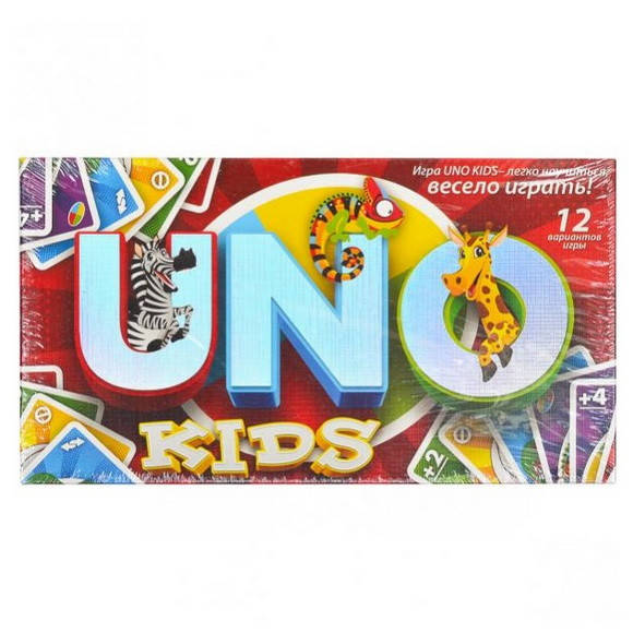 

Настольная карточная игра "UNO Kids", 12 вариантов