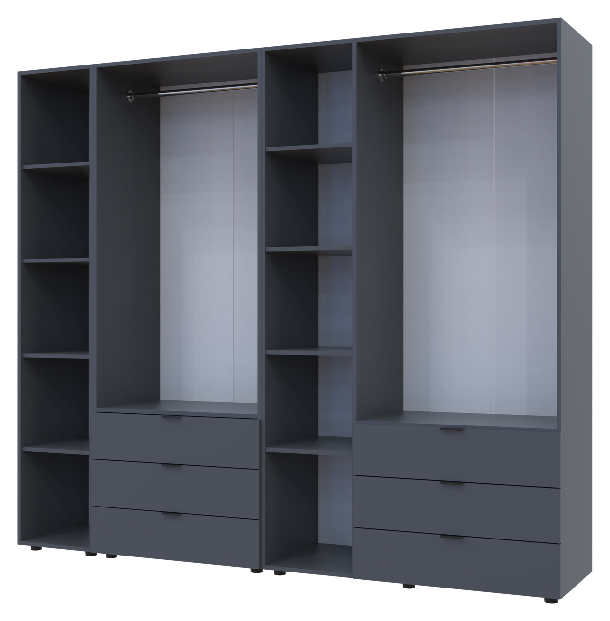 Комплект Doros Гелар з Етажеркою Графіт 2+3 ДСП 231.9х49.5х203.4 (42005057) 6