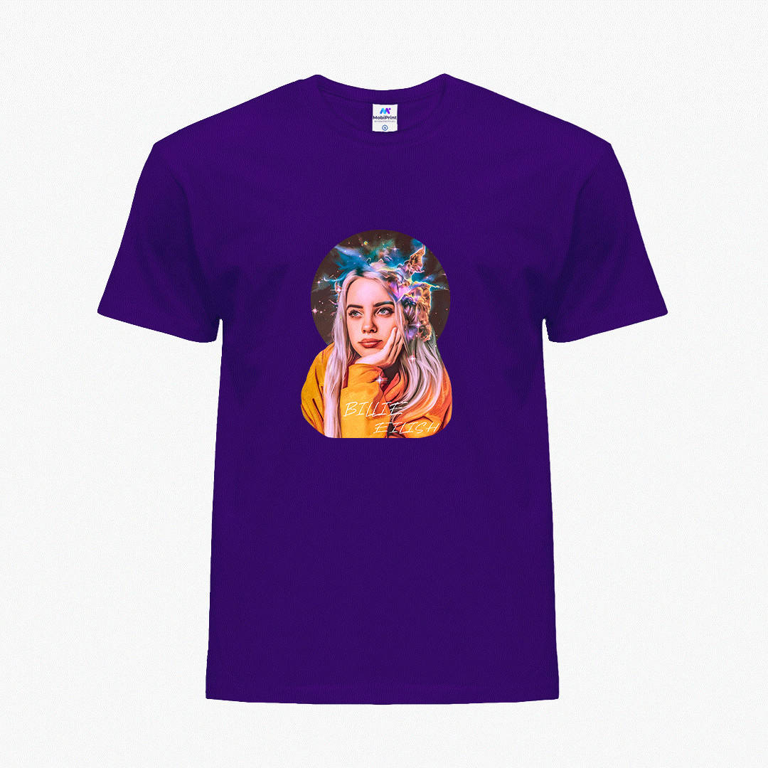 

Футболка детская для девочек Билли Айлиш (Billie Eilish) (25186-1605) Фиолетовый 128