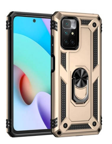 

Чехол Armor для Xiaomi Redmi 10 Противоударный с кольцом (разные цвета) золотой