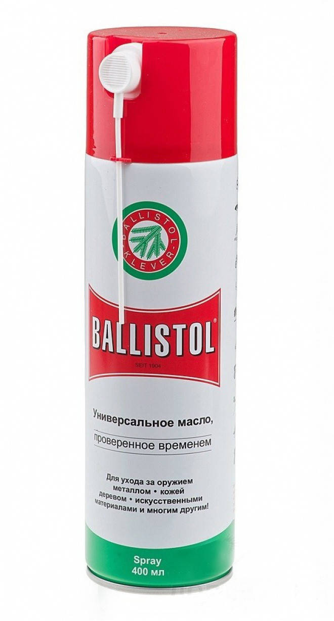 

Масло оружейное универсальное Klever Ballistol (баллистол) 400 мл (спрей)